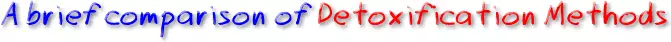 A brief comparison of Detoxification Methods banner