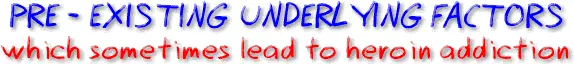 Pre-existing underlying factors banner